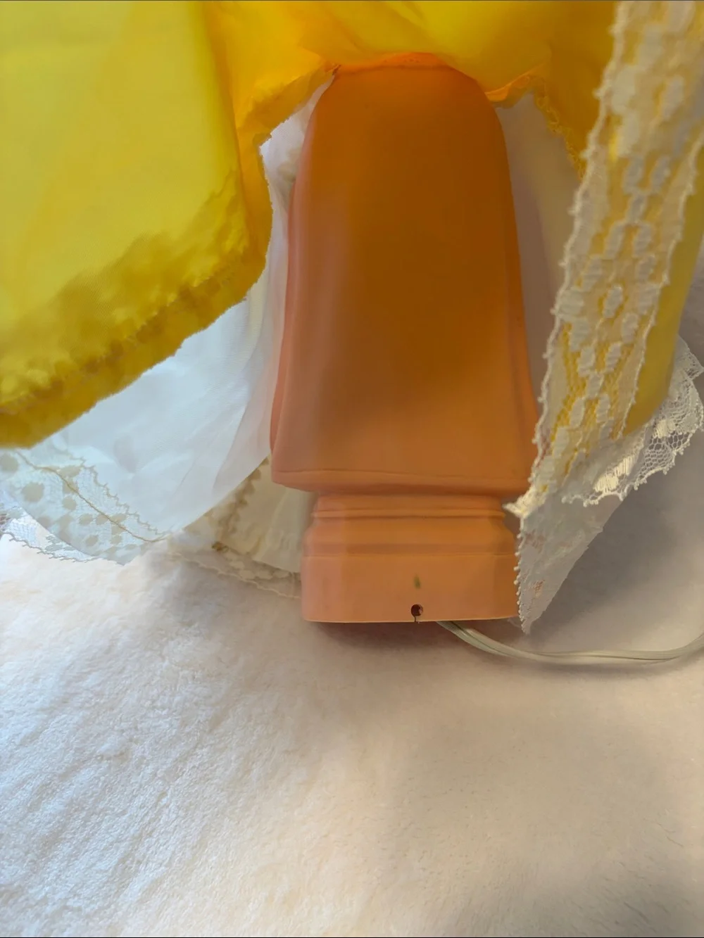 Vintage infant Jesus of Prague with light